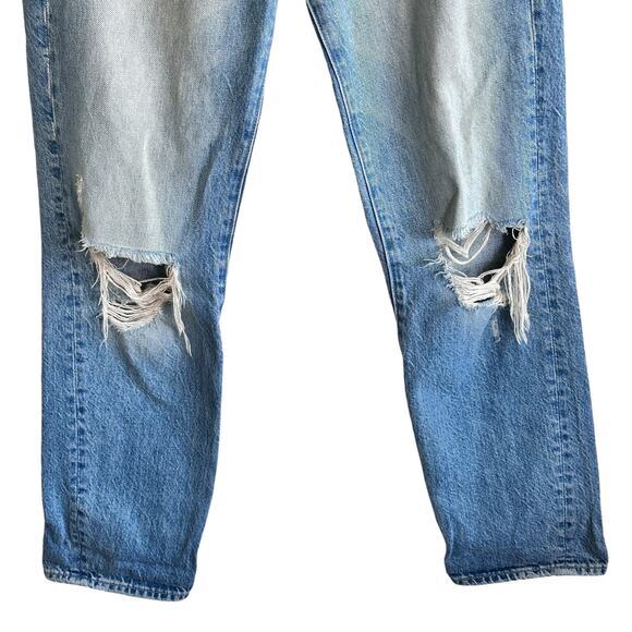 Edwin Denim Cai classic Straight High Waist Non stretch Ripped Jeans size 26 - Picture 10 of 16